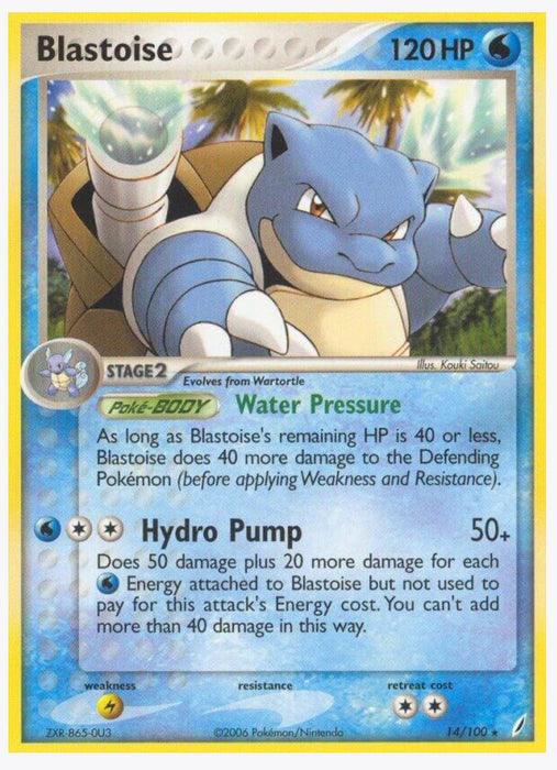 Blastoise 14/100 - Crystal Guardians (CG)