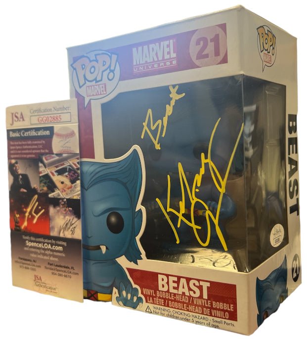 Marvel Universe: Beast #21 (Autographed By Kelsey Grammer) JSA Certified - In Box - Funko Pop