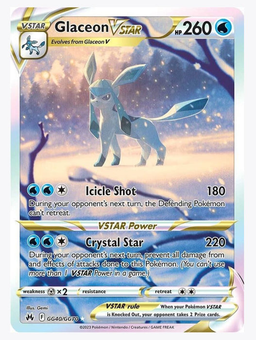 Glaceon VSTAR GG40/GG70 - Crown Zenith: Galarian Gallery - Near Mint
