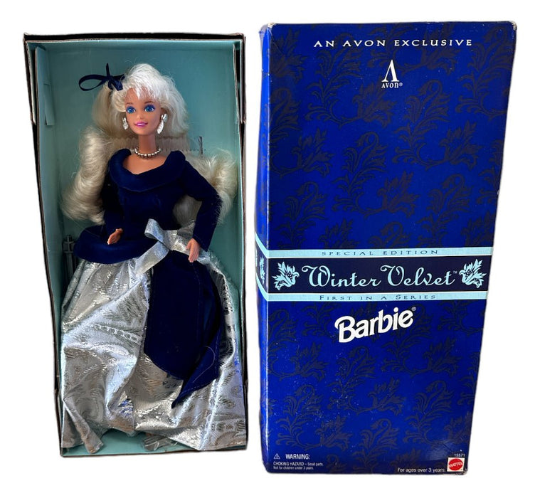 Winter Velvet Barbie (Avon Exclusive) - In Box - Toys And Collectibles