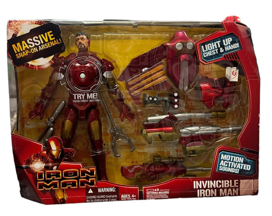 Marvel Iron Man Massive Snap On Arsenal Lights & Sound Hasbro 2008 12” - New - Toys