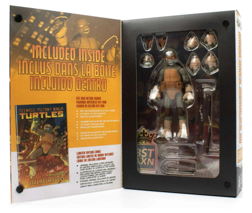 Teenage Mutant Ninja Turtles Michelangelo Action Figure + Comic Book - New - Toys And Collectibles