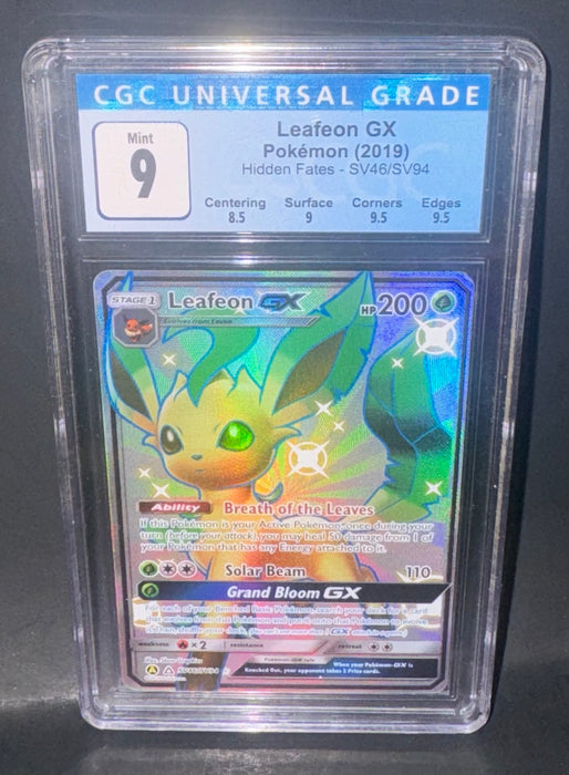 Leafeon GX SV46/SV94 - Hidden Fates - CGC Graded Mint 9