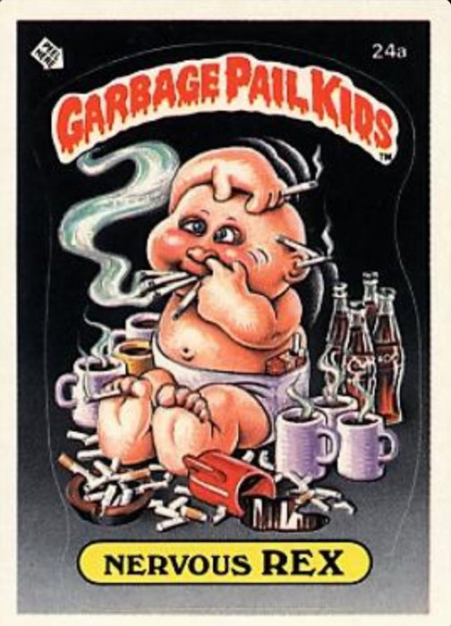 Nervous REX #24a 1985 - Garbage Pail Kids Singles