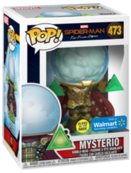 Marvel Spider-Man Far From Home: Mysterio #473 (Glows In The Dark) (Walmart Exclusive) - In Box - Funko Pop