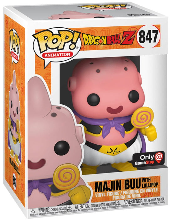 Dragon Ball Z: Majin Buu With Lollipop #847 (GameStop Exclusive) - With Box - Funko Pop