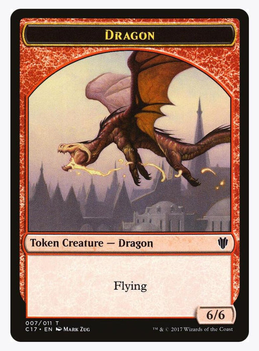 Cat Dragon // Dragon (007) Double-Sided Token - Commander 2017 (C17)