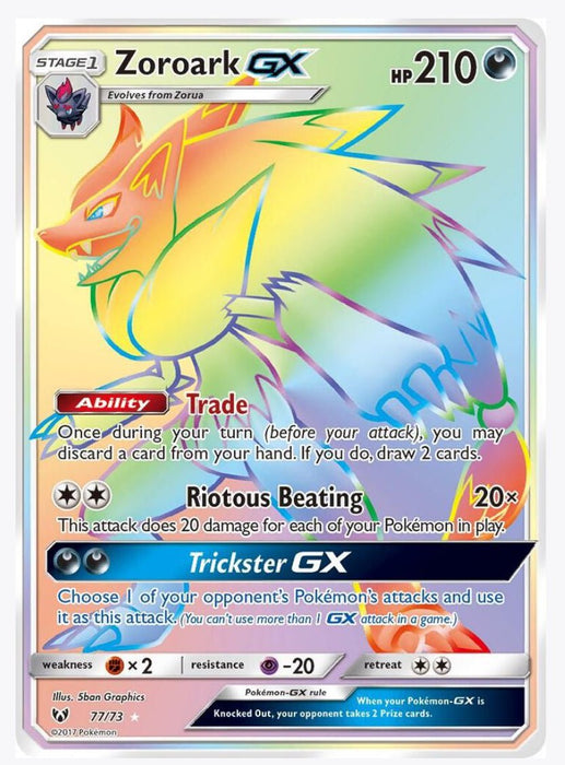 Zoroark GX 77/73 (Secret) - Shining Legends (SHL) - Lightly Played