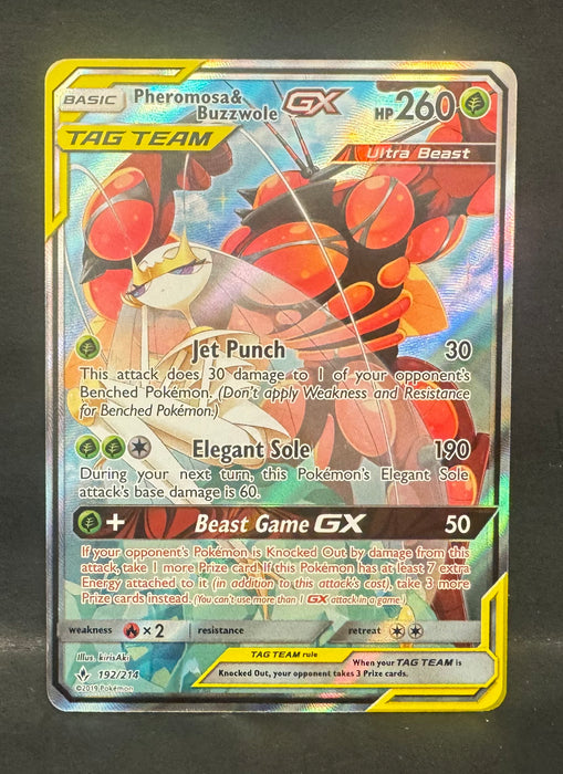 Pheromosa & Buzzwole GX (192) (Alternate Full Art) - SM - Unbroken Bonds (SM10) - Near Mint