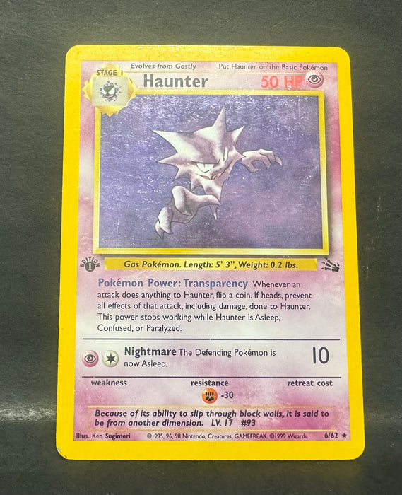 Haunter 6/62 (1ST Edition) - Fossil (FO) - Moderately Played