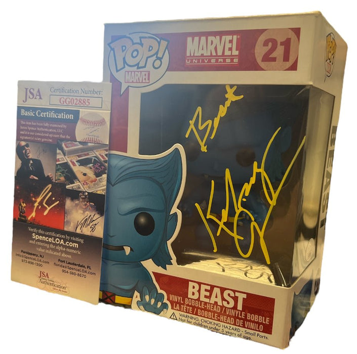 Marvel Universe: Beast #21 (Autographed By Kelsey Grammer) JSA Certified - In Box - Funko Pop