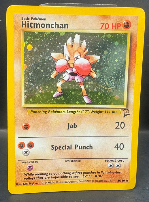 Hitmonchan 8/130 - Base Set 2 (BS2) - Moderately Played