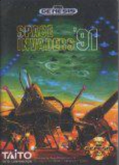 Space Invaders 91 - Box And Game - Sega Genesis