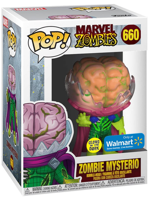 Marvel Zombies: Zombie Mysterio #660 (Glows In The Dark) (Walmart Exclusive) - With Box - Funko Pop