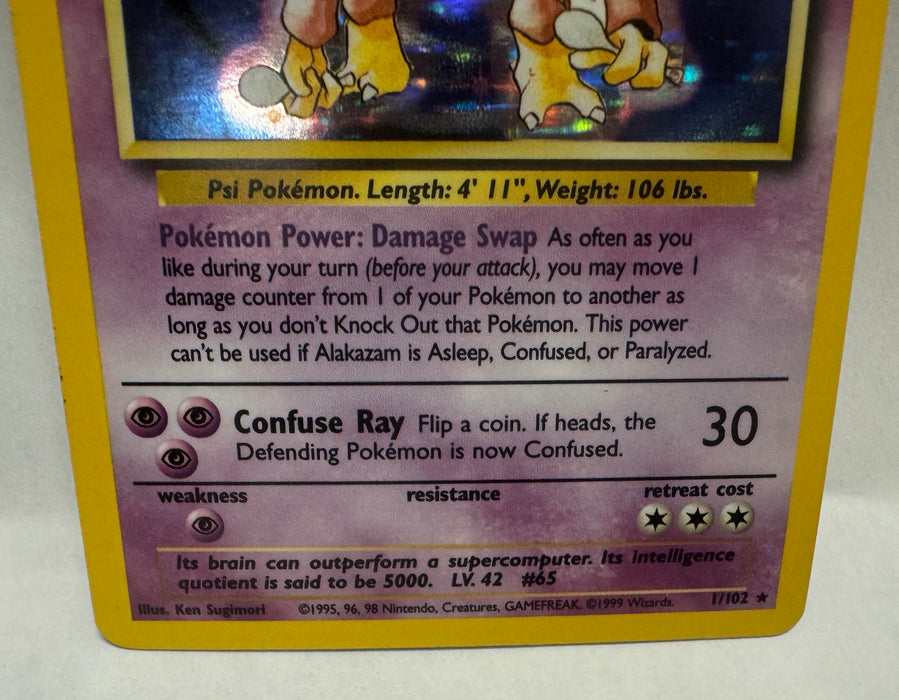 Alakazam 1/102 - Base Set (BS) Moderately Played