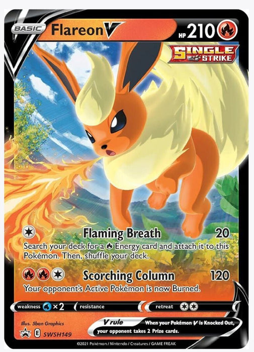 Flareon V - SWSH149 - SWSH: Sword & Shield Promo Cards (SWSD)