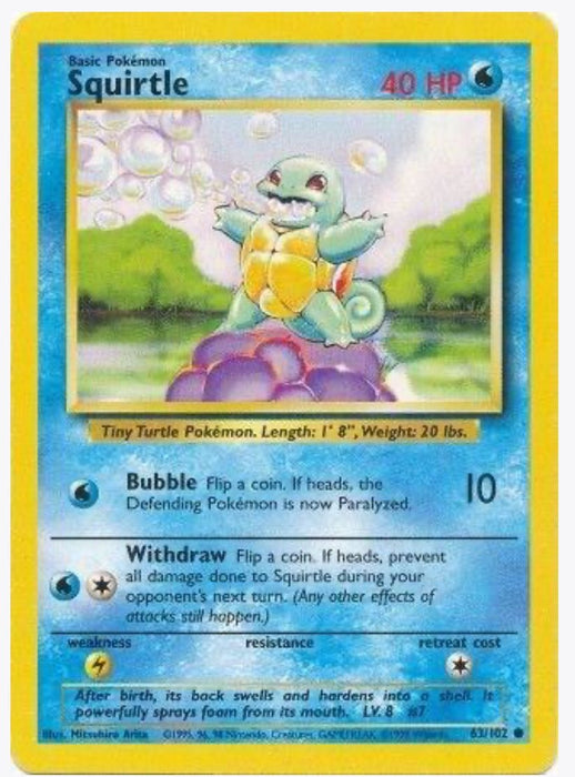 Squirtle 63/102 - Base Set (BS)