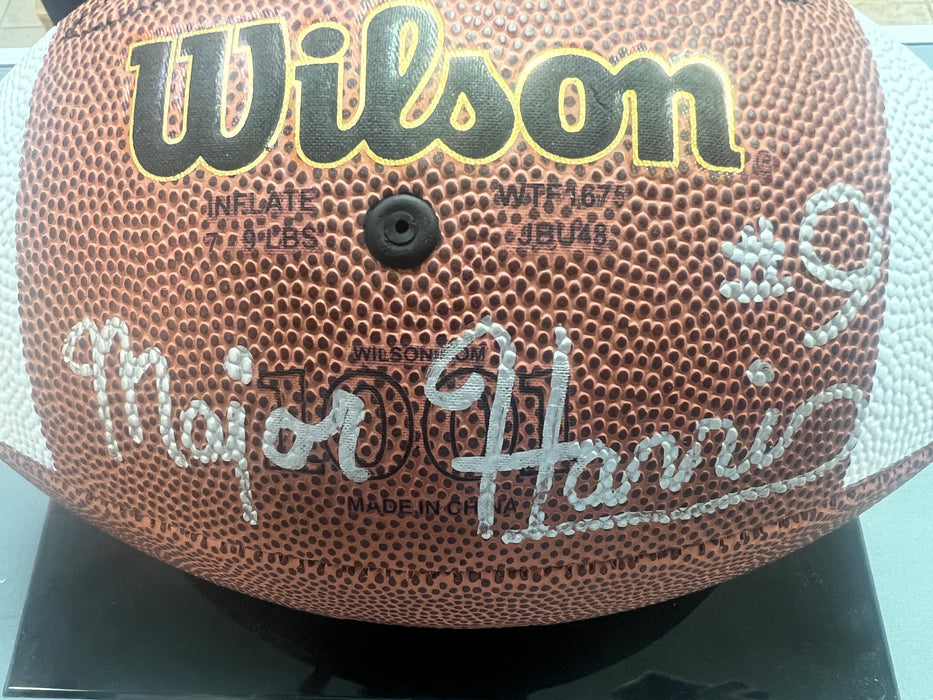 Major Harris Los Angeles Raiders & West Virginia University SIGNED Football