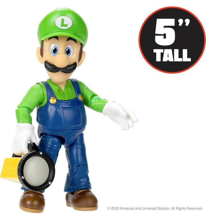 The Super Mario Bros. Movie: Luigi Figure with Flashlight Accessory Series 1 (New) - Toys