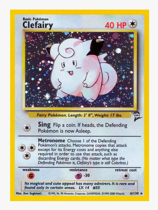 Clefairy 6/130 - Base Set 2 - Damaged