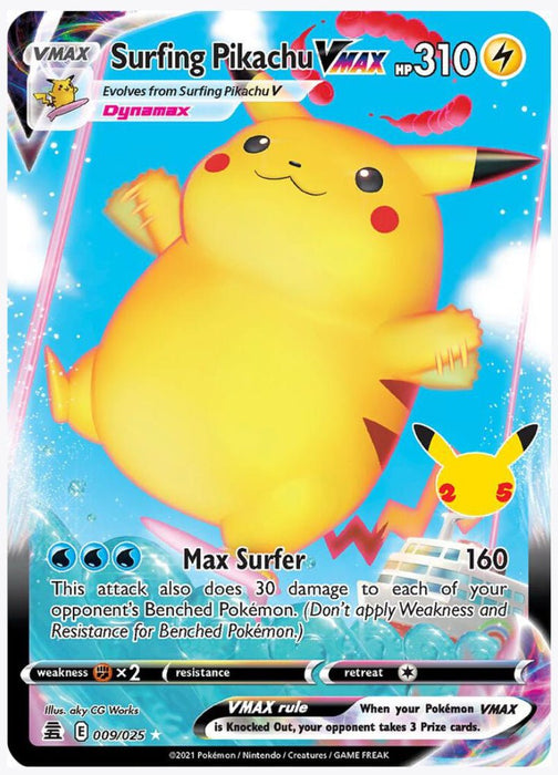 Surfing Pikachu VMAX 9/25 - Celebrations (CLB)