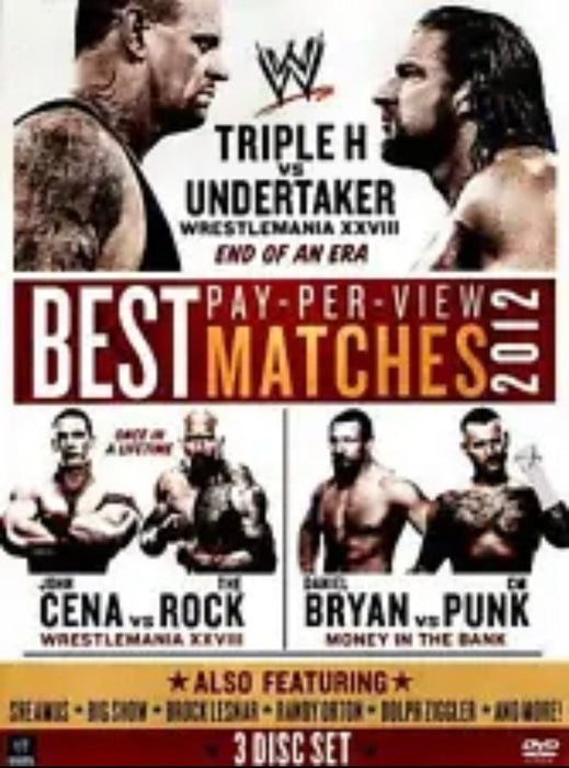 WWE: Best Pay-Per-View Matches 2012 (2012 3-Disc Set) - Used