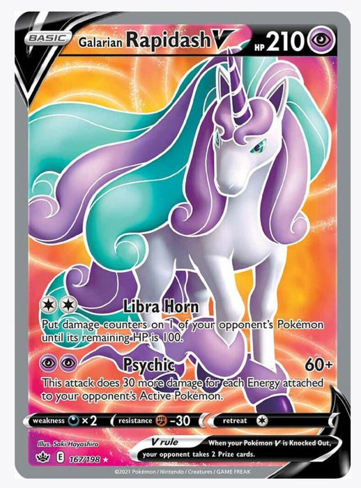 Galarian Rapidash V (Full Art) - SWSH06: Chilling Reign (SWSH06)