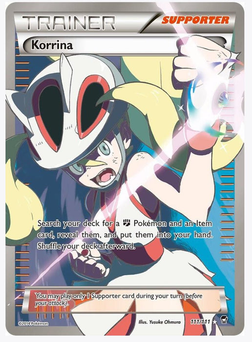 Korrina 111/111 (Full Art) - XY - Furious Fists (FFI) - Lightly Played