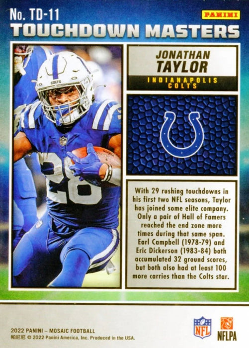 2022 Panini Mosaic: Jonathan Taylor #TD-11