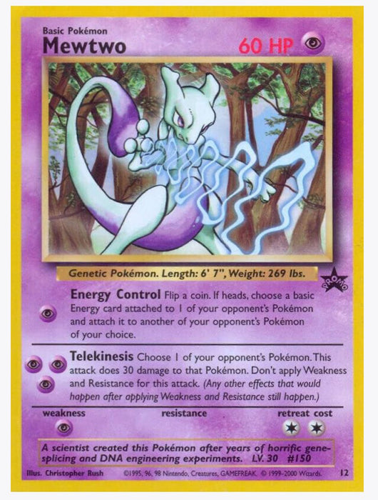 Mewtwo (12) - WoTC Promo (PR) - Lightly Played