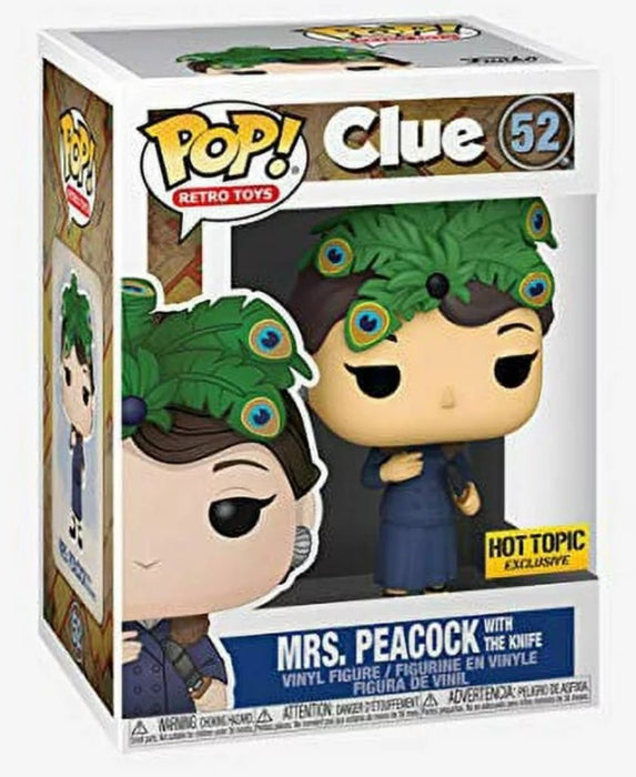 Clue: Mrs. Peacock With The Knife #52 (Hot Topic Exclusive) - In Box - Funko Pop