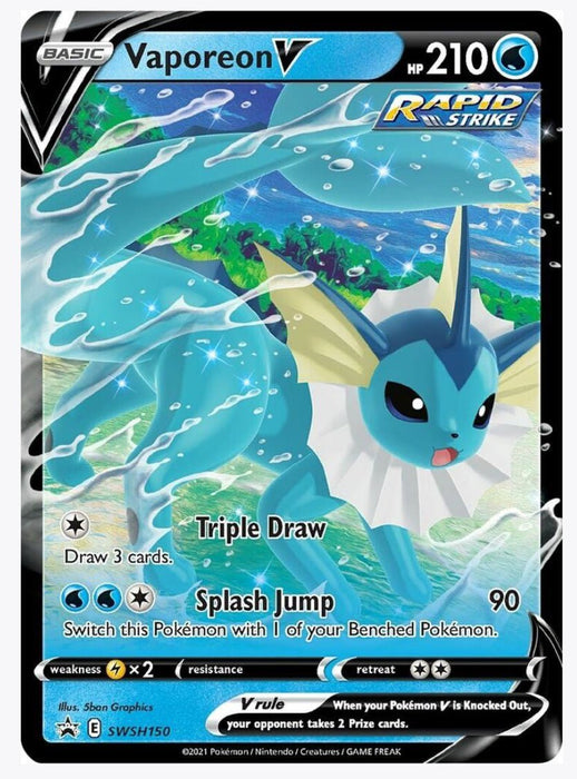 Vaporeon V - SWSH150 - SWSH: Sword & Shield Promo Cards (SWSD)