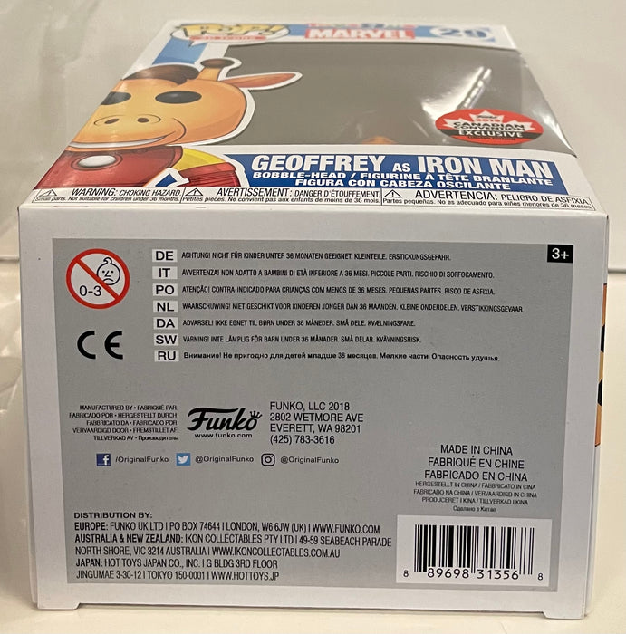 Toys R Us: Geoffrey As Iron Man #29 (Canadian Convention Exclusive) - In Box - Funko Pop