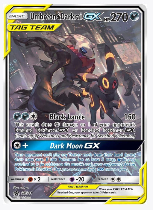 Umbreon & Darkrai GX - SM241 - Jumbo Cards (PR) - Lightly Played