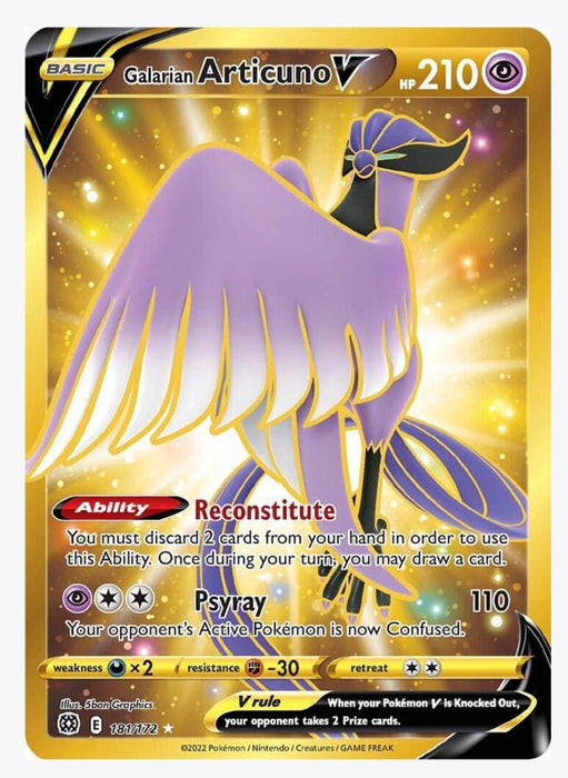 Galarian Articuno V 181/172 (Secret) - SWSH09: Brilliant Stars - Near Mint