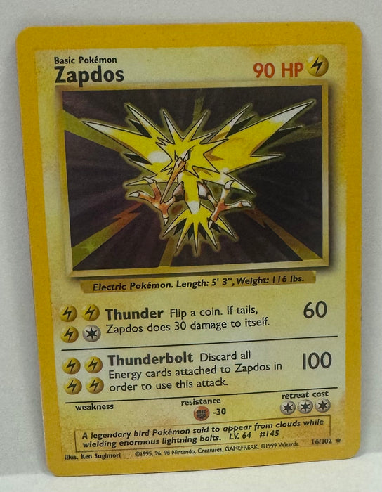 Zapdos 16/102 - Base Set (BS) - Lightly Played