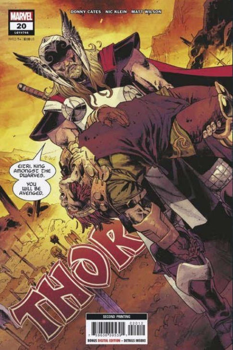 Thor #20 Second Print Cover (2022) First Appearance: The God Of Hammers 🔑 9.8