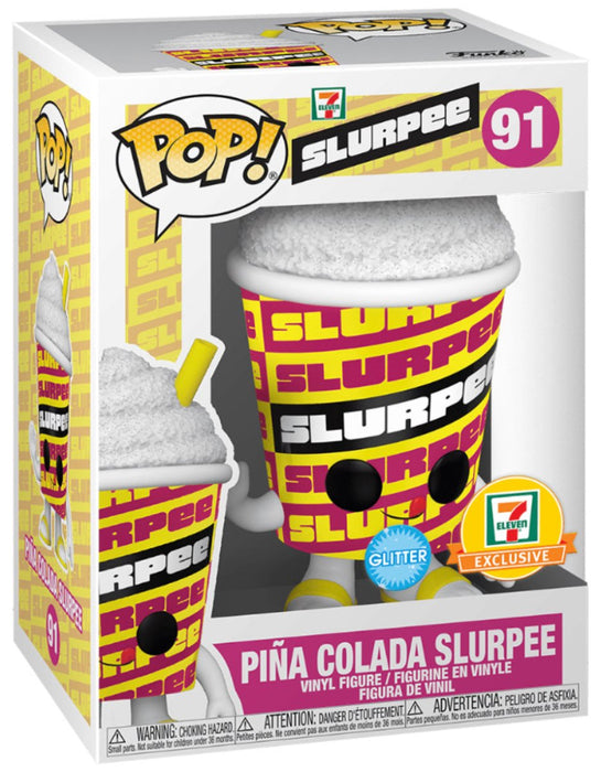 Slurpee: Pina Colada Slurpee #91 (Glitter) (7/11 Exclusive) - In Box - Funko Pop