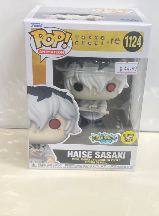 Tokyo Ghoul : RE: Haise Sasaki #1124 (Sure Thing Toys Exclusive) (Glows In The Dark) - In Box - Funko Pop