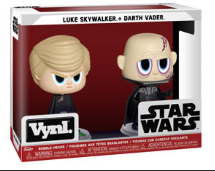 Luke Skywalker + Darth Vader Vynl - In Box - Funko Pop