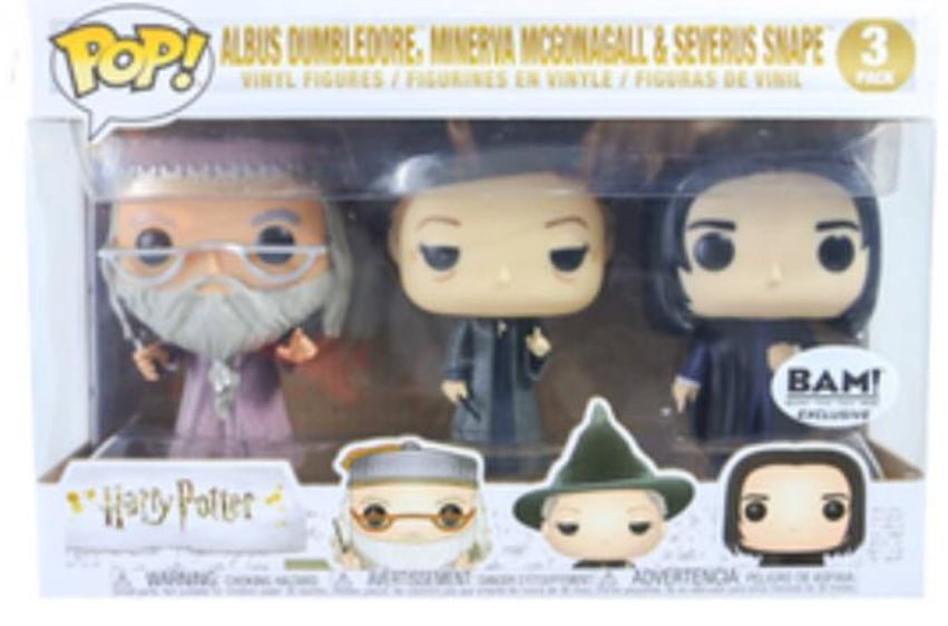 Harry Potter: Albus Dumbledore, Minerva Mcgonagall & Severus Snape (BAM! Exclusive) - With Box - Funko Pop