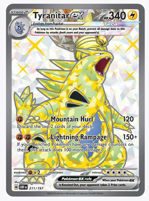 Tyranitar ex - 211/197 - SV03: Obsidian Flames (OBF)