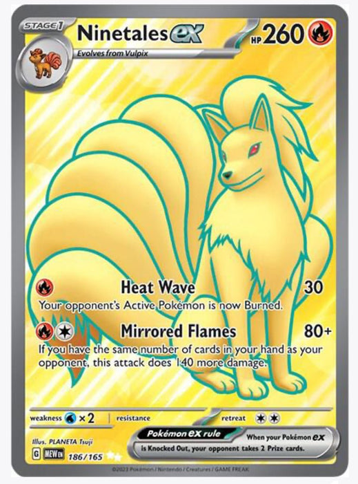 Ninetales ex - 186/165 - SV: Scarlet & Violet 151 (MEW) - Lightly Played