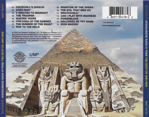 Iron Maiden - Somewhere Back In Time - CD