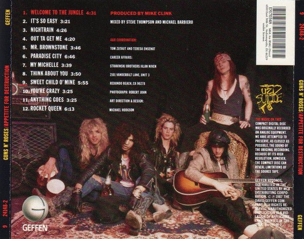 Guns N’ Roses - Appetite For Destruction - CD