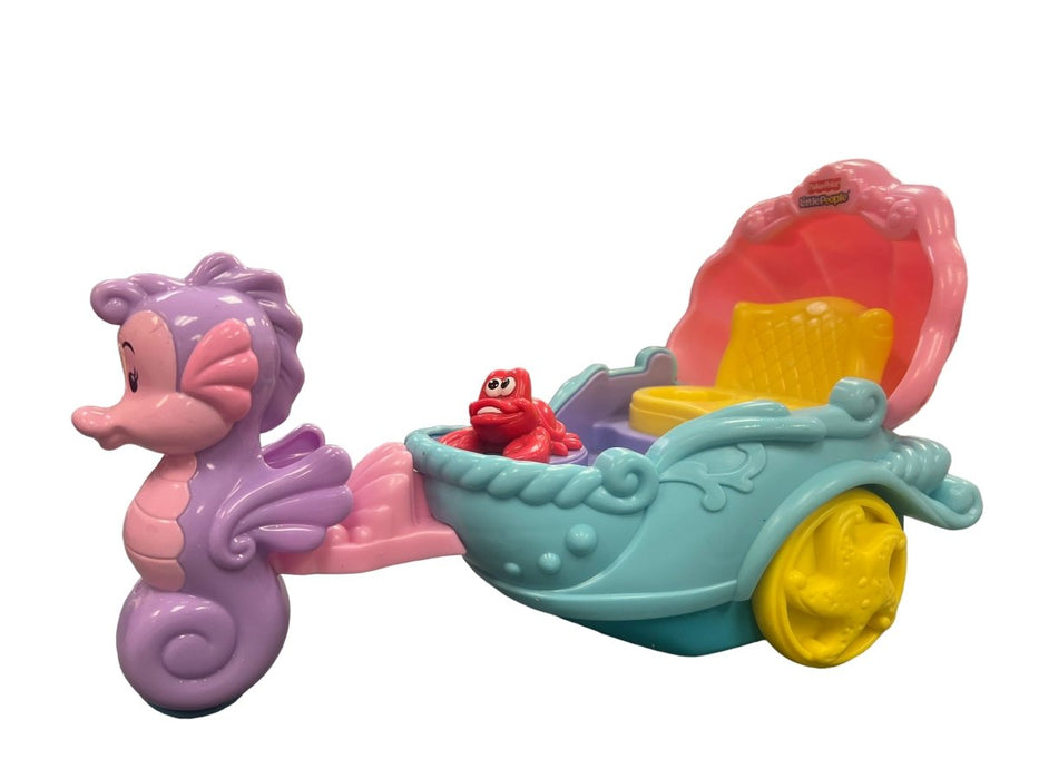 2012 Fisher Price Little People Little Mermaid Ariel's Musical Coach Carriage - Pre-Owned - Toys