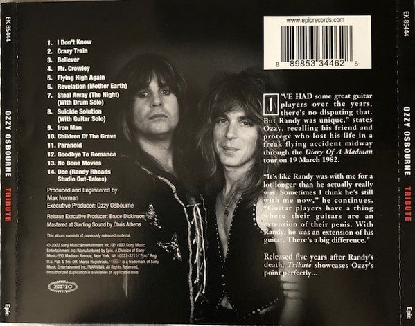 Ozzy Osbourne - Randy Rhoads Tribute - CD