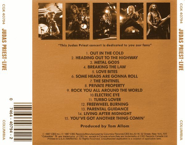 Judas Priest - Priest… Live! (1987) - CD