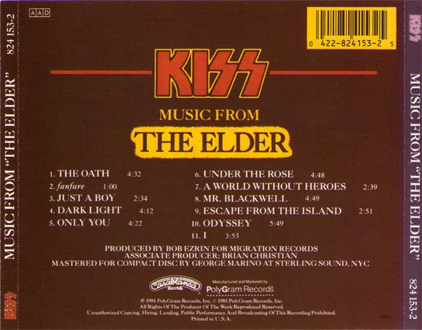 KISS - (Music From) The Elder - CD