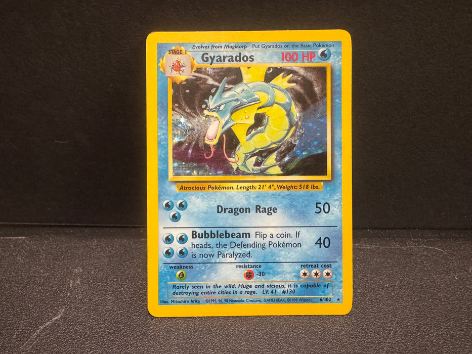 Gyarados 6/102 (Holo) - Base Set - Lightly Played